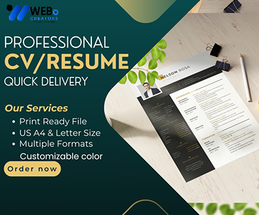 Elegant Resume Design Service, CV designs, CV writing in Abu Dhabi For Gain Job